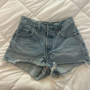 Levi's Blue Jean Shorts Distressed Cut-Off Style